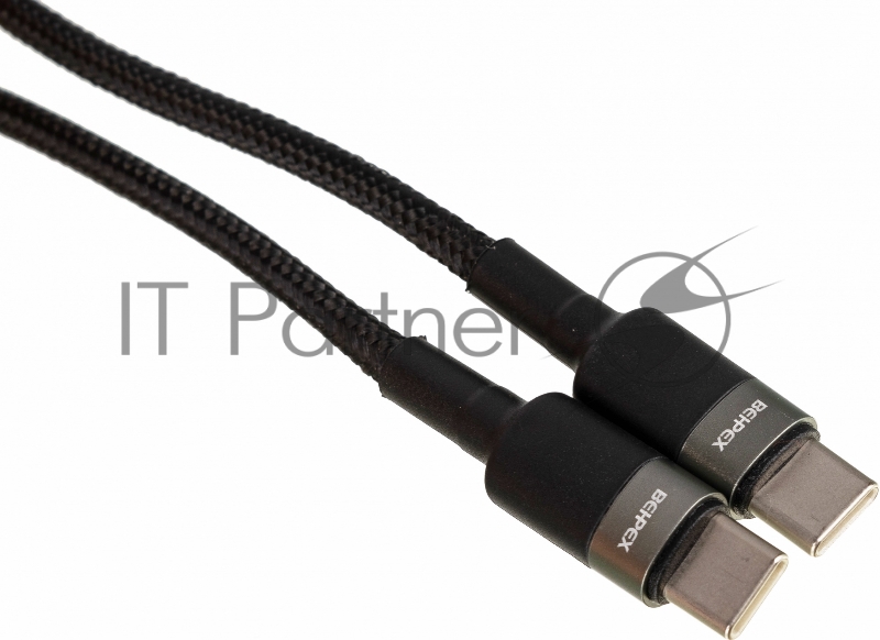 Кабель Power Delivery 60W USB Type-C (m)-USB Type-C (m) 2м черный