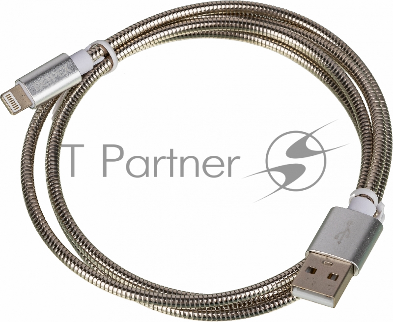 Кабель USB (m)-Lightning (m) 1м серебристый