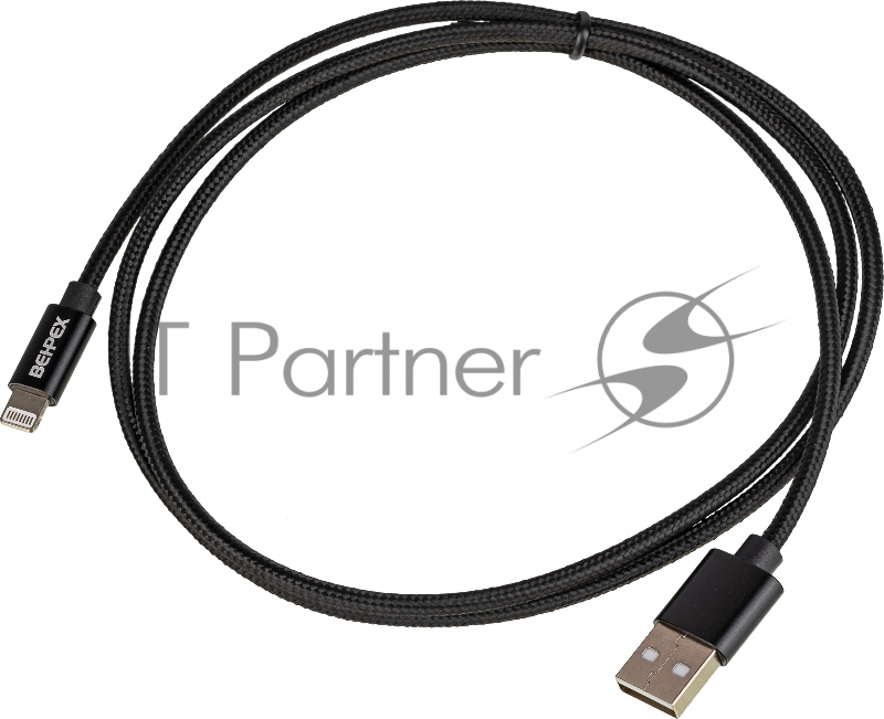 Кабель USB (m)-Lightning (m) 1м черный