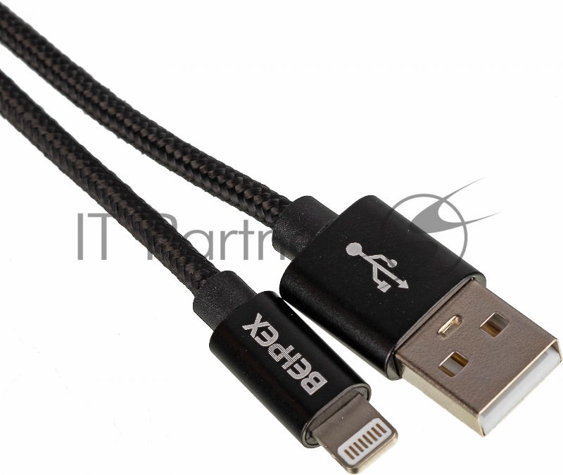Кабель USB (m)-Lightning (m) 1м черный