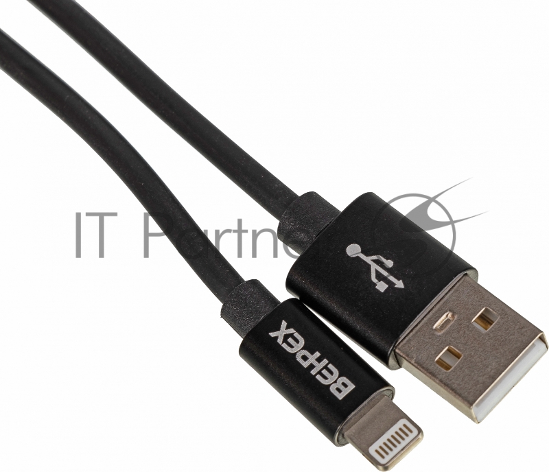 Кабель USB (m)-Lightning (m) 1м черный