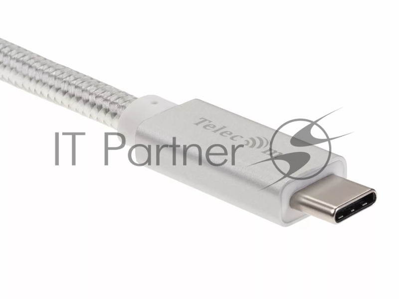 Кабель USB 3.1 Type Cm -- Cm IC 5А 10Gbs длина 2M, Telecom <TC420S> серебряный