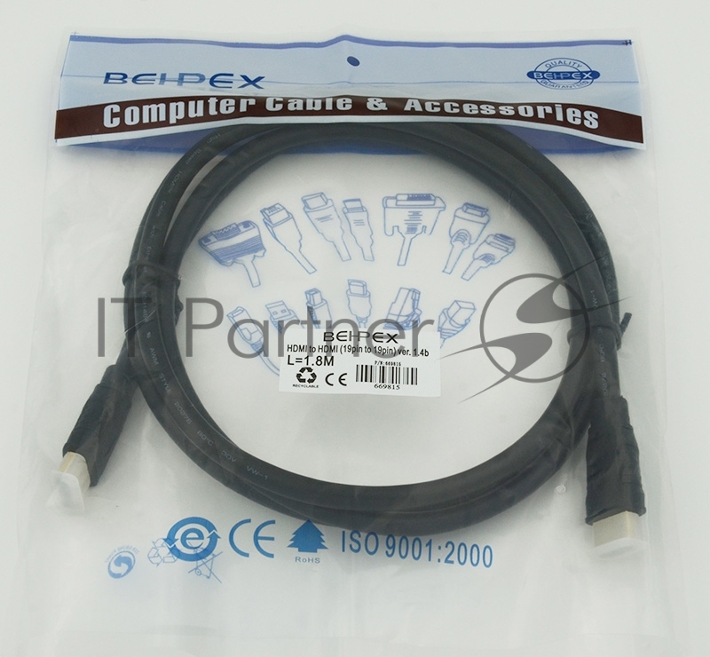 Кабель аудио-видео HDMI (m)/HDMI (m) 1.8м. ver. 1.4b