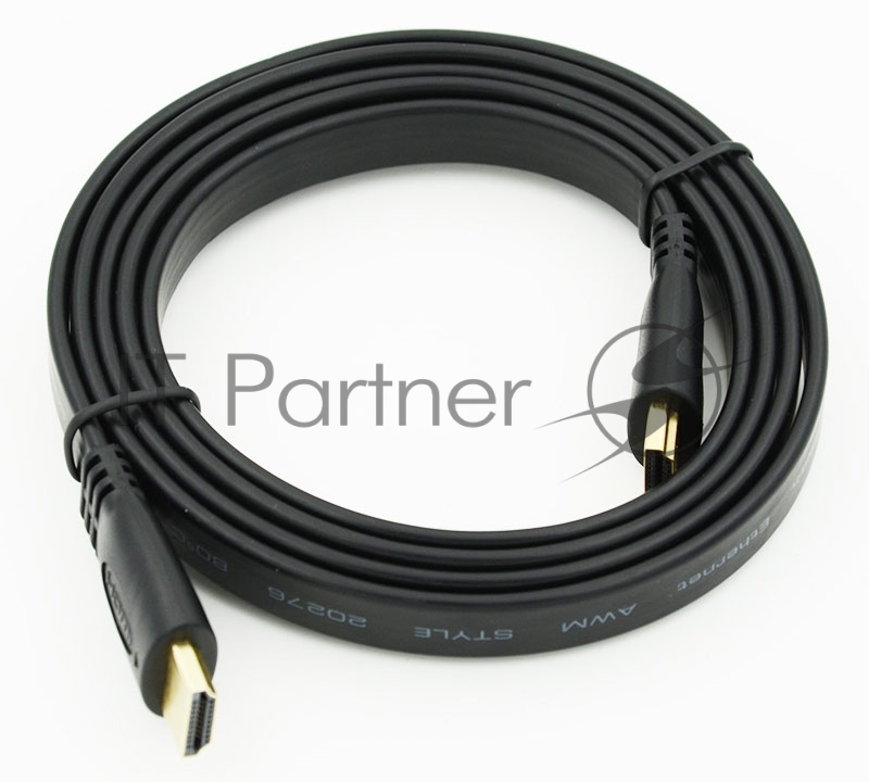 Кабель HDMI v.1.4 1.5м Flat плоский HDMI (m)/HDMI (m)