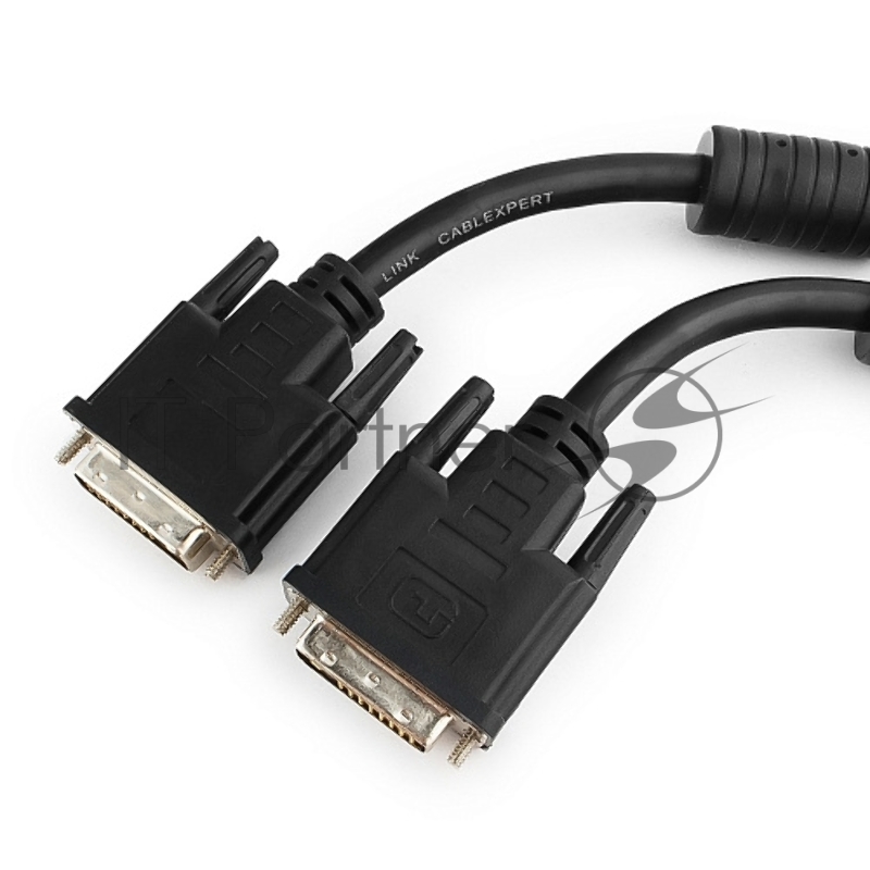 Кабель DVI-D dual link Gembird/Cablexpert CC-DVI2-BK-15, 25M/25M, 4.5м, черный, экран, феррит.кольца, пакет