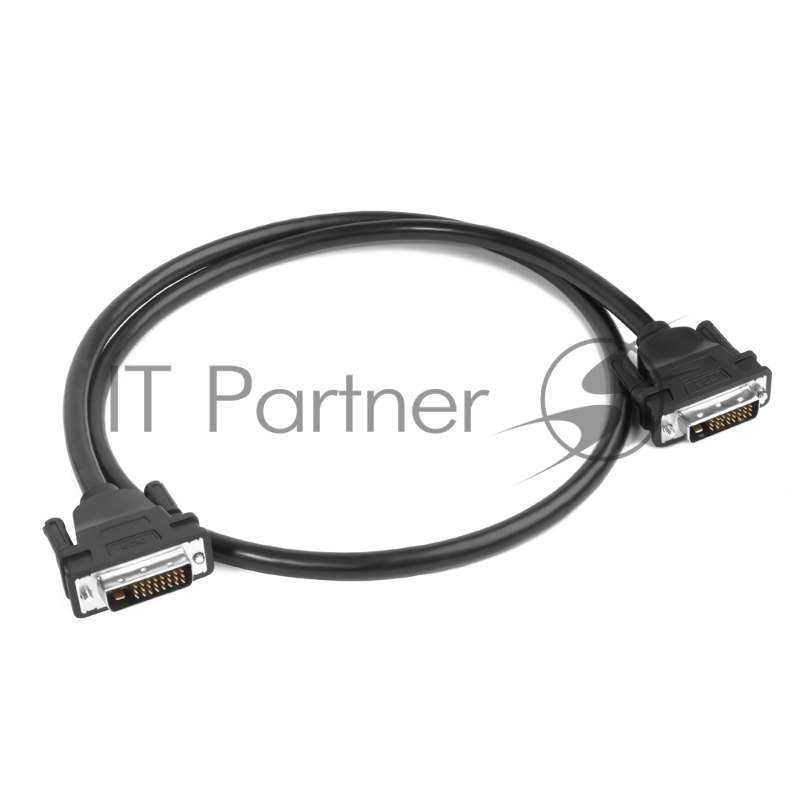 Кабель Greenconnect DVI-D 0.5m, черный, OD 8.5mm, 28/28 AWG, DVI/DVI, 25M/25M, двойной экран (GCR-DM2DMC-0.5m)