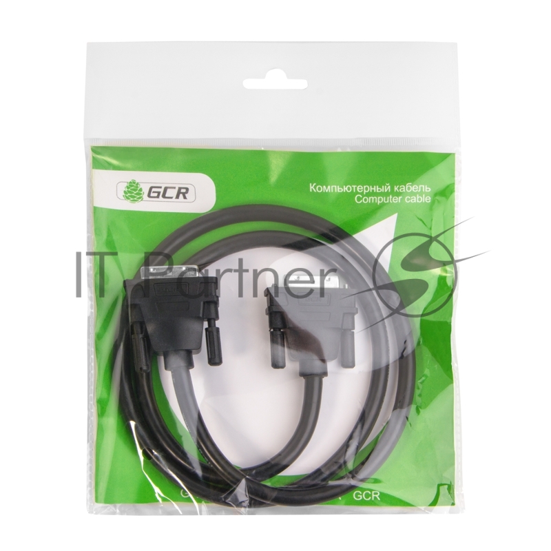 Кабель Greenconnect Кабель DVI-D 5.0m, черный, OD 8.5mm, 28/28 AWG, DVI/DVI, 25M/25M, двойной экран (GCR-DM2DMC-5.0m)