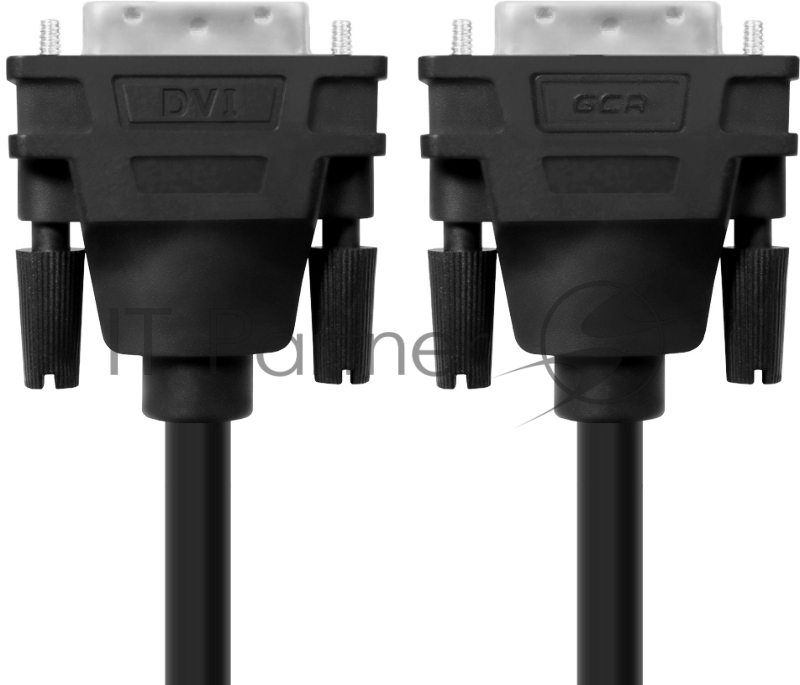 Кабель Greenconnect Кабель DVI-D 1.8m, черный, OD 8.5mm, 28/28 AWG, DVI/DVI, 25M/25M, двойной экран (GCR-DM2DMC-1.8m)