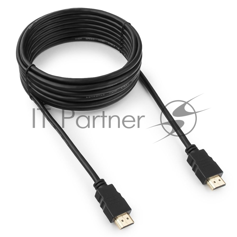 Кабель HDMI Гарнизон 5м, v1.4, M/M, черный, пакет (GCC-HDMI-5М)