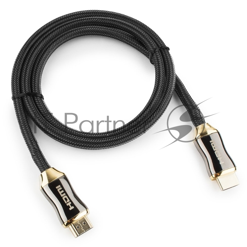Кабель HDMI Cablexpert, серия Platinum, 1 м., v2.0, M/M, позол.разъемы, металлический корпус, нейлоновая оплетка, блистер