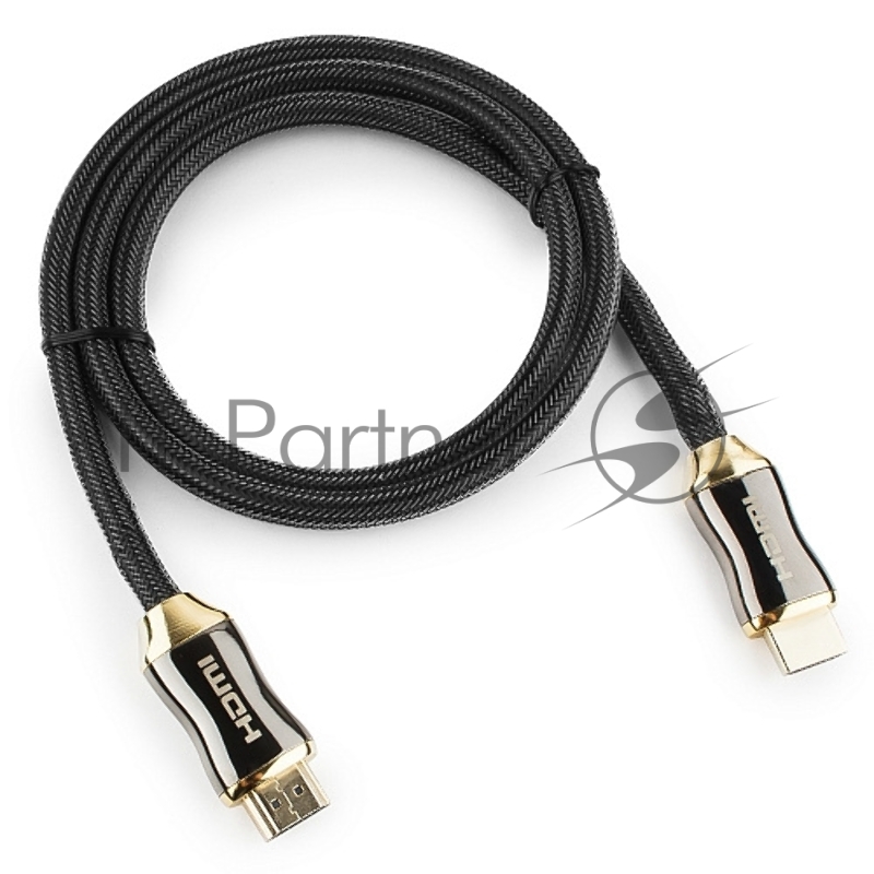 Кабель HDMI Cablexpert, серия Platinum, 1 м., v2.0, M/M, позол.разъемы, металлический корпус, нейлоновая оплетка, блистер