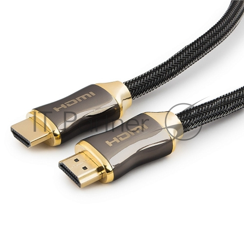 Кабель HDMI Cablexpert, серия Platinum, 1 м., v2.0, M/M, позол.разъемы, металлический корпус, нейлоновая оплетка, блистер