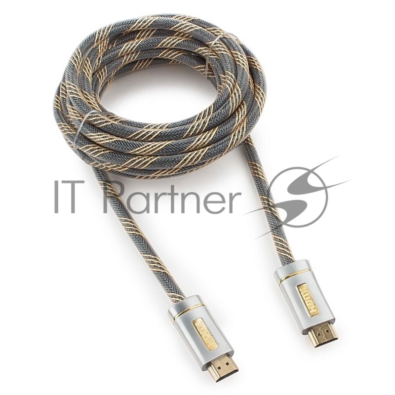 Кабель HDMI Cablexpert, серия Platinum, 4,5 м, v2.0, M/M, позол.разъемы, металлический корпус, нейлоновая оплетка, блистер