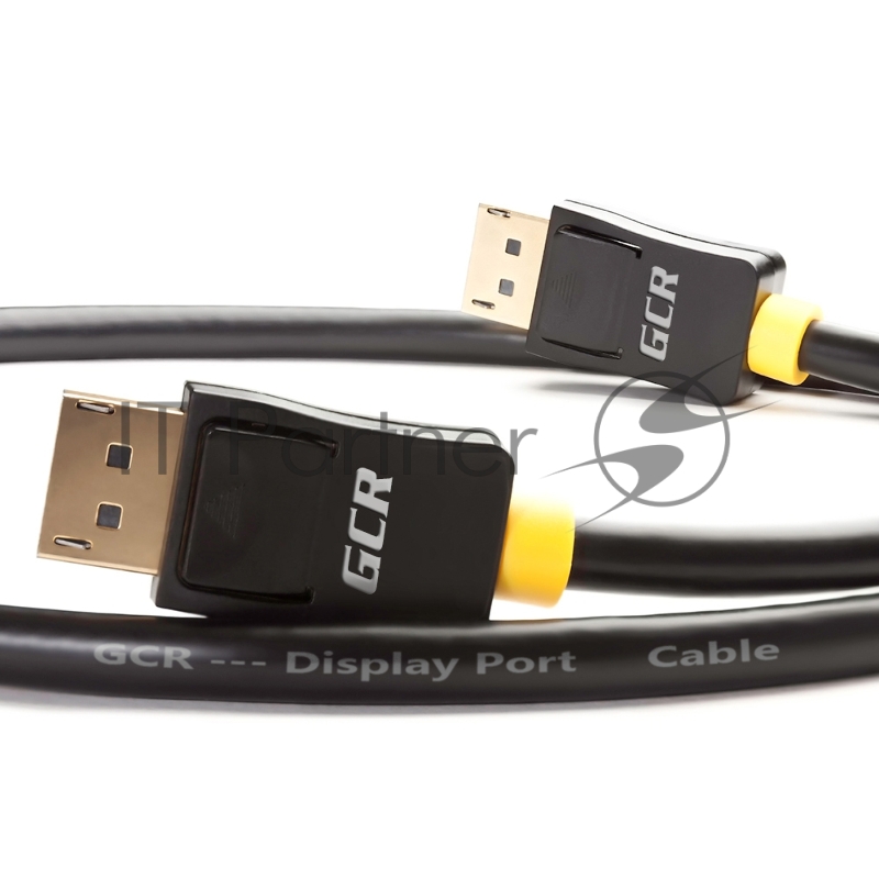 Кабель Greenconnect 0.5m DisplayPort/DisplayPort v1.2/v1.2 черный, позолоченные контакты, OD7.3mm, 28/28 AWG, 20M / 20M, GCR-DP2DP-0.5m, двойной экран