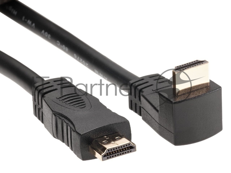 Кабель VCOM CG523-3M Кабель HDMI<=>HDMI-угловой коннектор 90град 3м, 2.0V