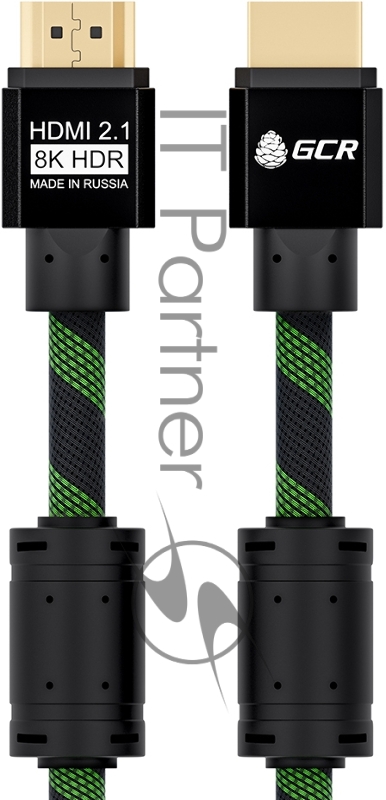 Кабель Greenconnect HDMI 2.1, 8K 60Hz, 4K 144Hz, 2.0m, динамический HDR 4:4:4, Ultra HD, 48.0 Гбит/с, тройное экранирование, ферритовые фильтры, GCR-51834 Greenconnect Кабель HDMI 2.1, 8K 60Hz, 4K 144Hz, 2.0m, динамический HDR 4:4:4, Ultra HD, 48.0 Г