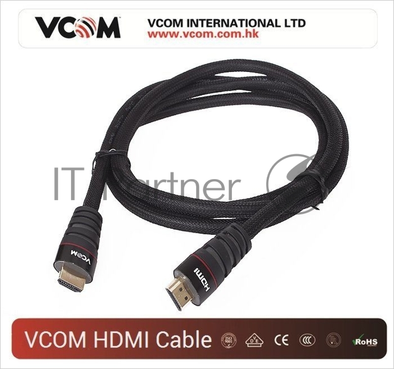 Кабель HDMI 19M/M ver. 2.0 черные коннекторы, 3m VCOM <CG526S-B-3M> Blister Кабель HDMI 19M/M ver. 2.0 черные коннекторы, 3m VCOM <CG526S-B-3M> Blister