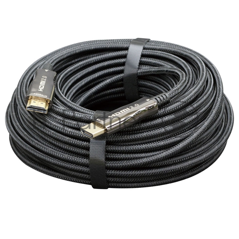 Активный оптический кабель HDMI Cablexpert, 100м, v2.0, 19M/19M, AOC Premium Series, позол.разъемы, экран, коробка