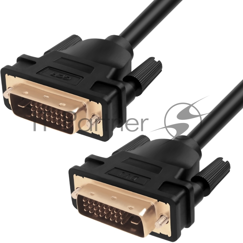 Кабель Greenconnect DVI-D 20.0m, 25M/25M, черный, позолоченные контакты, ферритовое кольцо, двойной экран, OD 8.5mm, 28/26 AWG, GCR-52158 Greenconnect Кабель DVI-D 20.0m, 25M/25M, черный, позолоченные контакты, ферритовое кольцо, двойной экран, OD 8.