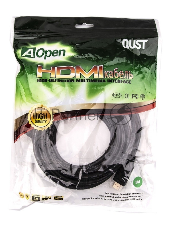 Кабель HDMI 19M/M ver 2.0, 5М,2 фильтра, Aopen/Qust <ACG517D-5M> Кабель HDMI 19M/M ver 2.0, 5М,2 фильтра, Aopen/Qust <ACG517D-5M>