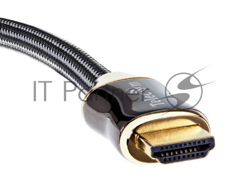 Кабель HDMI 19M/M,ver. 2.1, 8K@60 Hz 2m метал разъемы, нейлоновая оплетка Telecom <TCG300-2M>