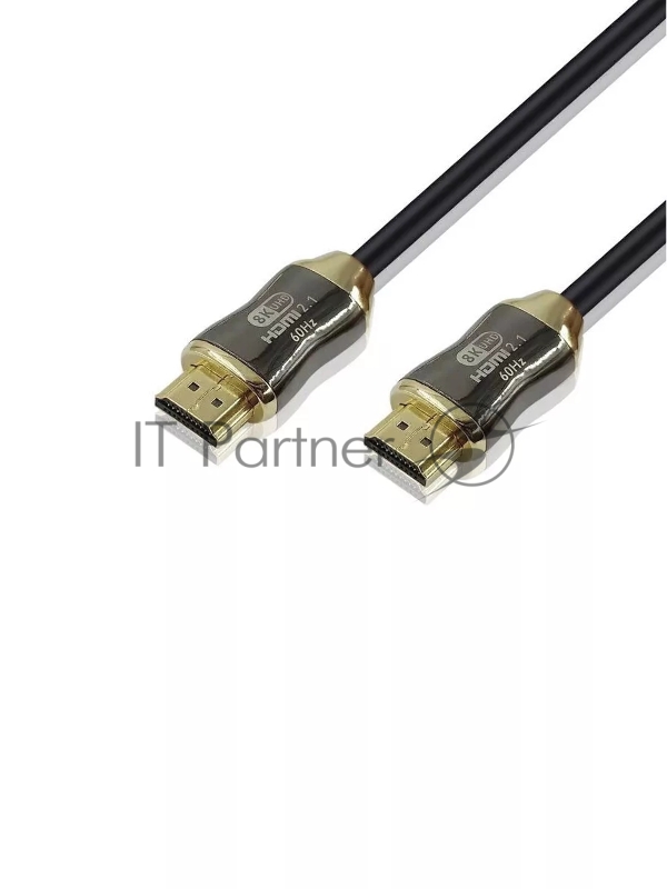 Кабель HDMI 19M/M,ver. 2.1, 8K@60 Hz 2m метал разъемы, нейлоновая оплетка Telecom <TCG300-2M>