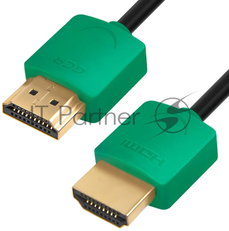 Кабель Greenconnect SLIM 0.3m HDMI 2.0, зеленые коннекторы Slim, OD3.8mm, HDR 4:2:2, Ultra HD, 4K 60 fps 60Hz, 3D, AUDIO, 18.0 Гбит/с, 32/32 AWG, GCR-51578 Greenconnect Кабель SLIM 0.3m HDMI 2.0, зеленые коннекторы Slim, OD3.8mm, HDR 4:2:2, Ultra HD,