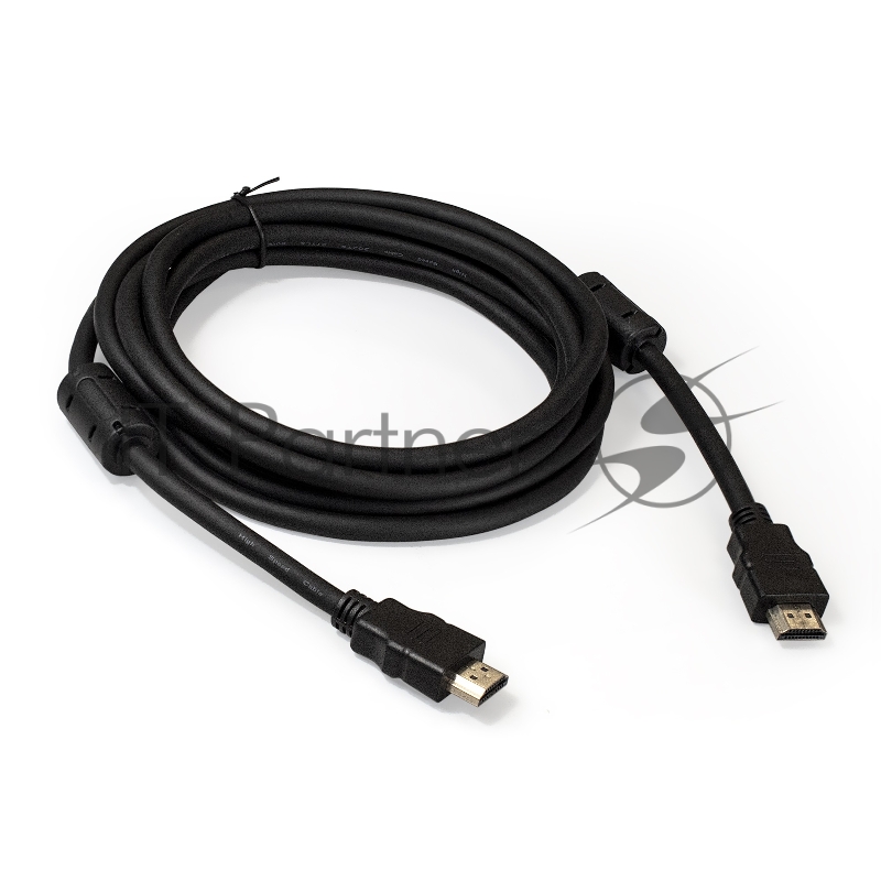 Кабель HDMI ExeGate EX287724RUS EX-CC-HDMI2-3.0F (19M/19M, v2.0, 3м, 4K UHD, Ethernet, ферритовые кольца, позолоченные контакты)