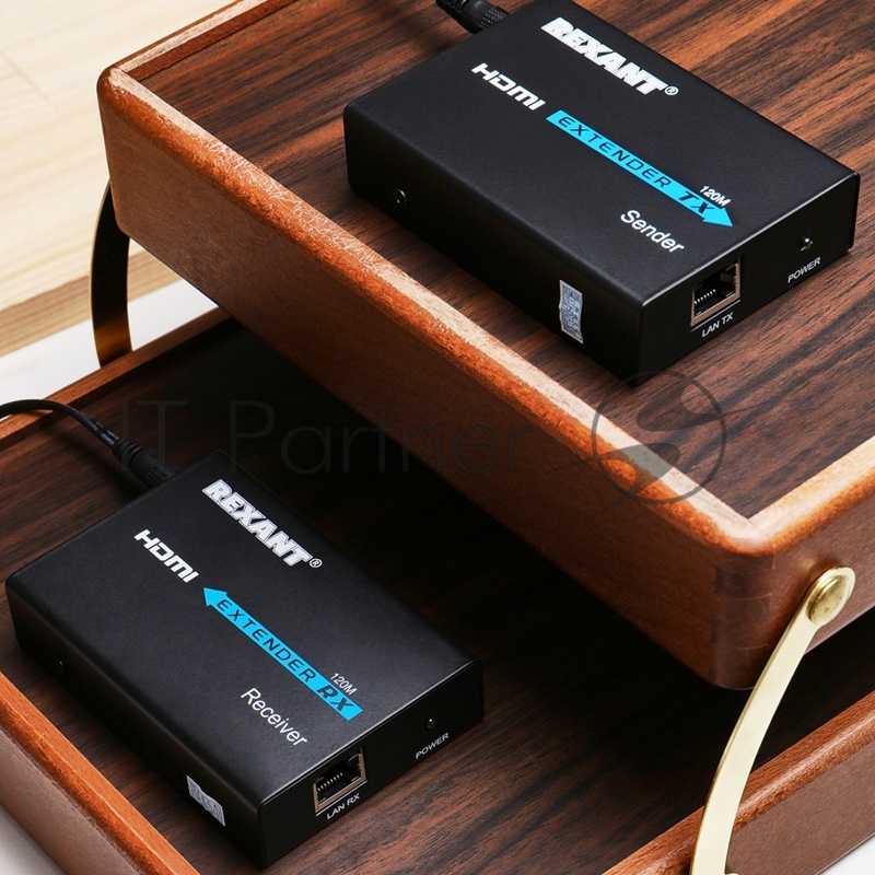 HDMI удлинитель по витой паре RJ-45(8P-8C) кат. 5е/6 120 м REXANT