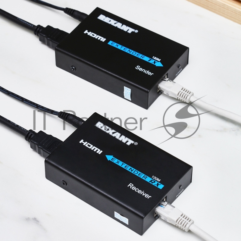HDMI удлинитель по витой паре RJ-45(8P-8C) кат. 5е/6 120 м REXANT