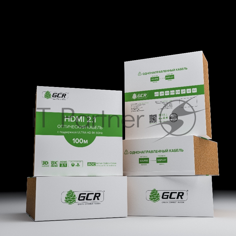 Кабель GCR 100m оптический HDMI 2.1 8K 60Hz, для подключения SmartTV, AppleTV, XBOX Series X, PS5, GCR-52443