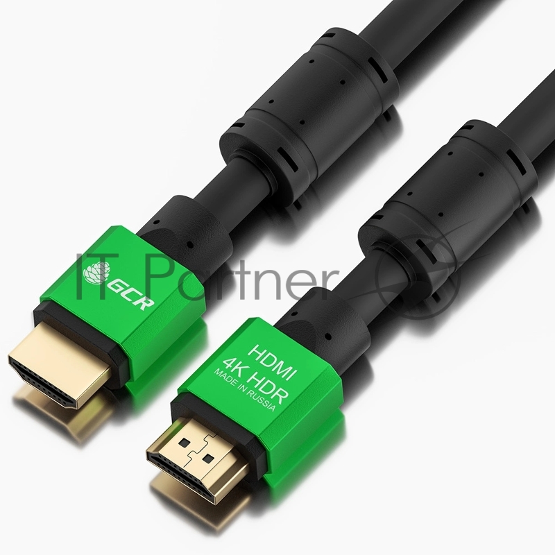 Greenconnect Кабель 1.2m HDMI версия 2.0, HDR 4:2:2, Ultra HD, 4K 60 fps 60Hz/5K*30Hz, 3D, AUDIO, 18.0 Гбит/с, 28/28 AWG, OD7.3mm, тройной экран, нейлон, AL корпус зеленый, ферритовые кольца, GCR-51005 Greenconnect Кабель 1.2m HDMI версия 2.0, HDR 4:
