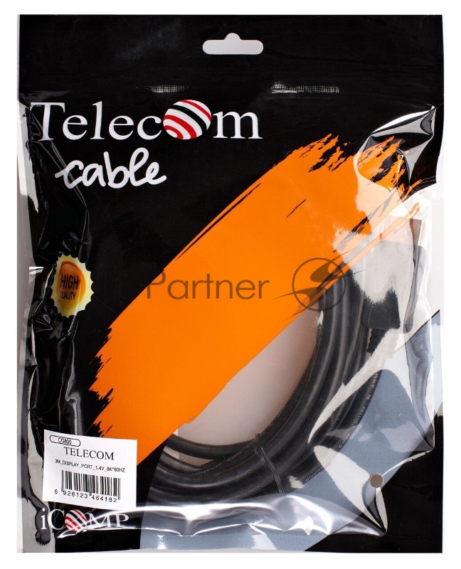 Кабель соединительный Telecom DP-DP v1.4, 8K@60Hz, 3m Telecom <CG800-3M>