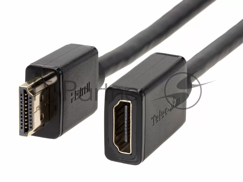 Кабель удлинительный HDMI-19M---HDMI-19F ver 2.0, 2m, TELECOM TCG235MF-2M