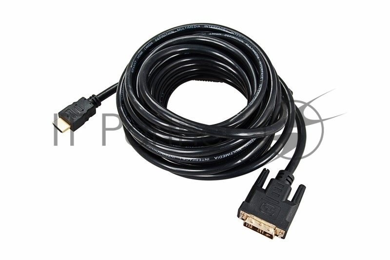 Шнур HDMI - DVI-D gold 10М с фильтрами REXANT