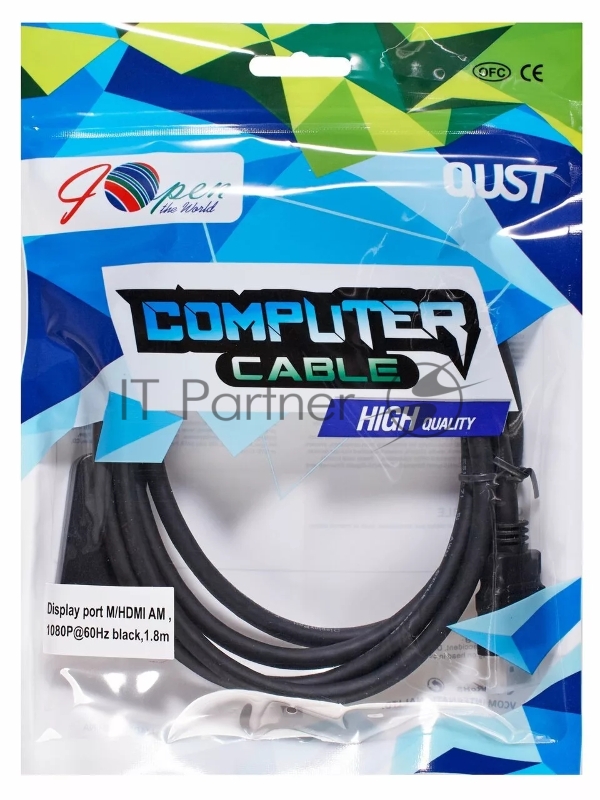 Кабель DP-HDMI 1.8M AOPEN ACG494-1.8M