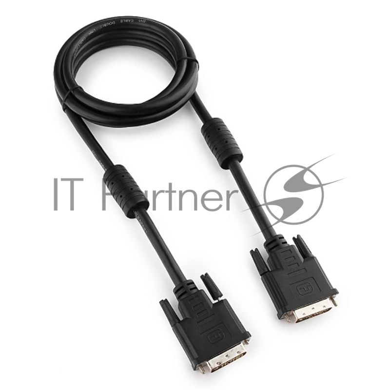 Кабель DVI-D single link Cablexpert CC-DVI-BK-6, 19M/19M, 1.8м, черный, экран, феррит.кольца, пакет {60}