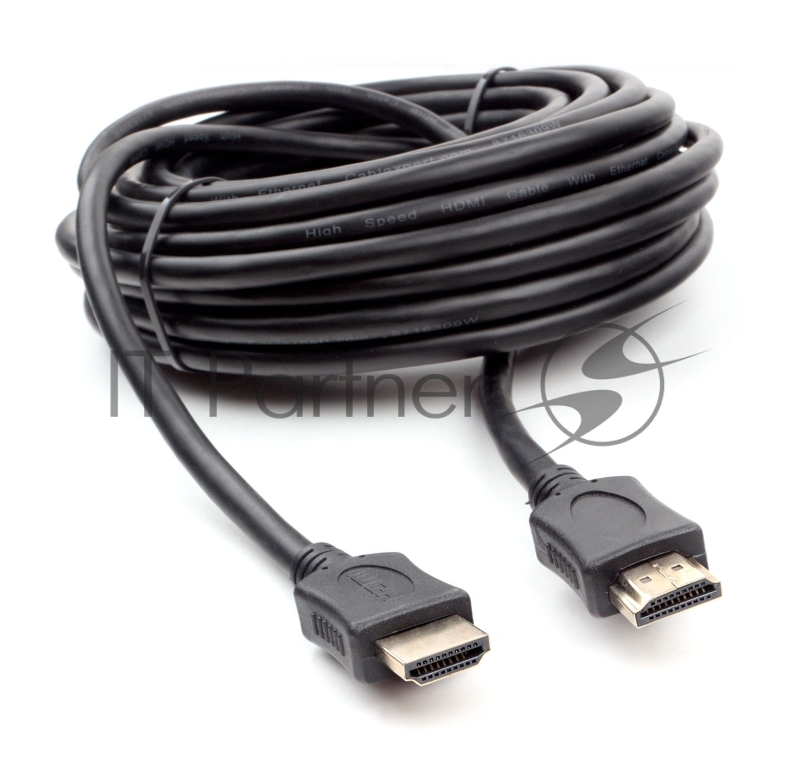 Кабель HDMI Cablexpert CC-HDMI4L-10M, 10м, v2.0, 19M/19M, серия Light, черный, позол.разъемы, экран, пакет