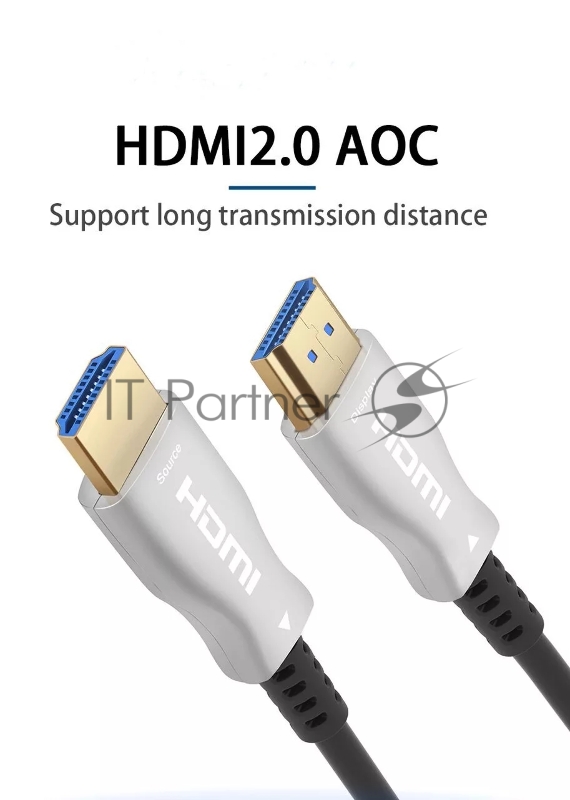 Активный оптический кабель HDMI 19M/M,ver. 2.0, 4K@60 Hz 20m Telecom <TCG2020-20M>