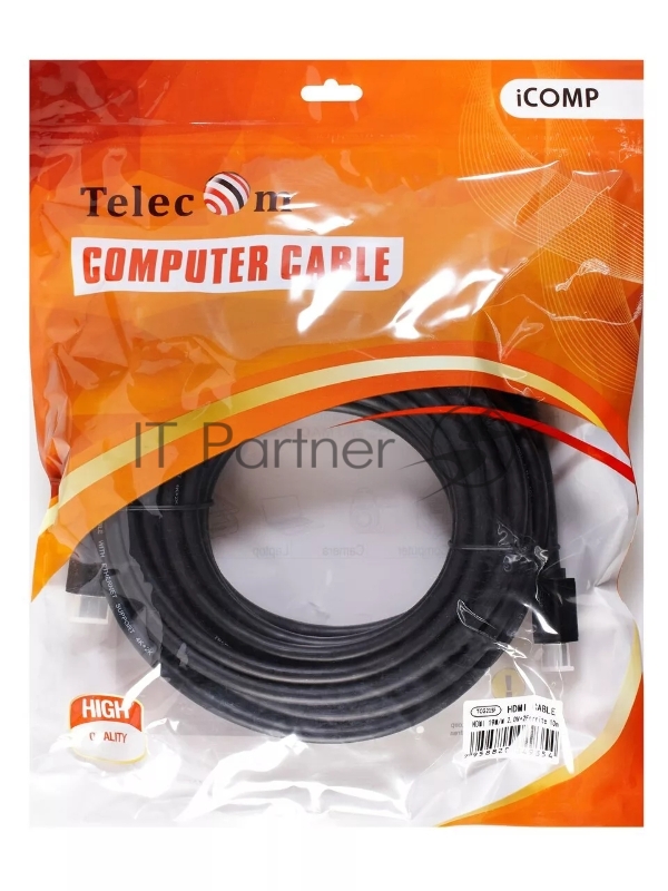 Кабель HDMI-19M --- HDMI-19M ver 2.0+3D/Ethernet ,10m, 2 фильтраTelecom <TCG215F-10M>