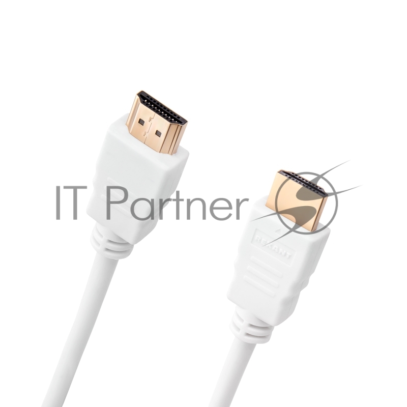 Кабель REXANT HDMI - HDMI 1.4, 2 м Gold белый