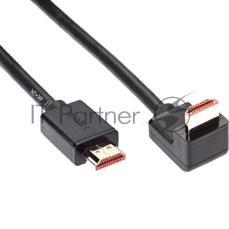 Кабель HDMI---HDMI ver 2.0 угловой коннектор 90град 3м,Telecom <TCG225-3M>