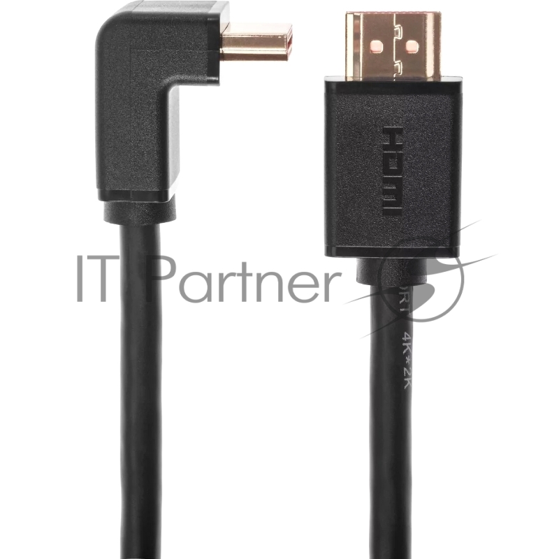 Кабель HDMI---HDMI ver 2.0 угловой коннектор 90град 3м,Telecom <TCG225-3M>