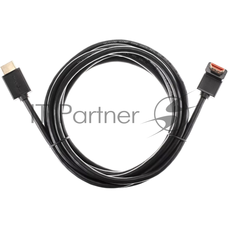 Кабель HDMI---HDMI ver 2.0 угловой коннектор 90град 3м,Telecom <TCG225-3M>