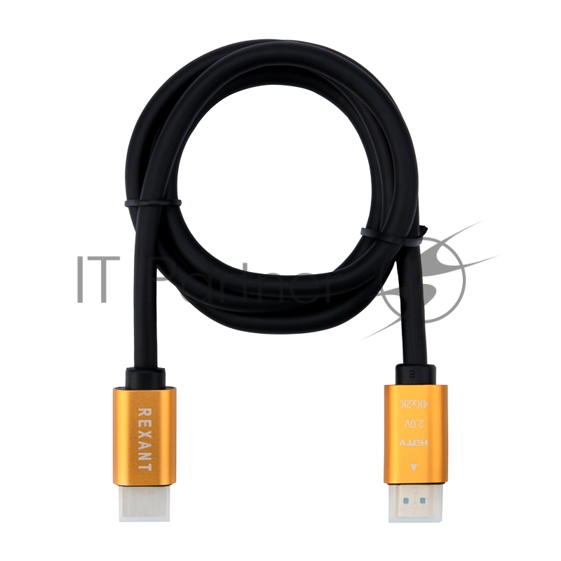 Кабель REXANT HDMI - HDMI 2.0 длина 1 метр (GOLD)