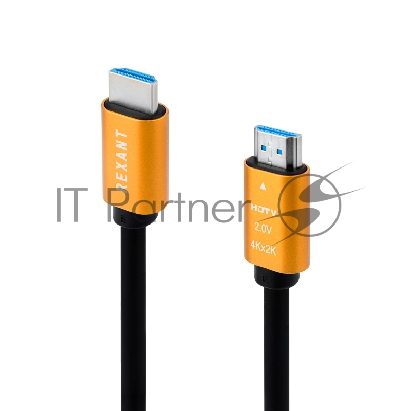 Кабель REXANT HDMI - HDMI 2.0 длина 1 метр (GOLD)