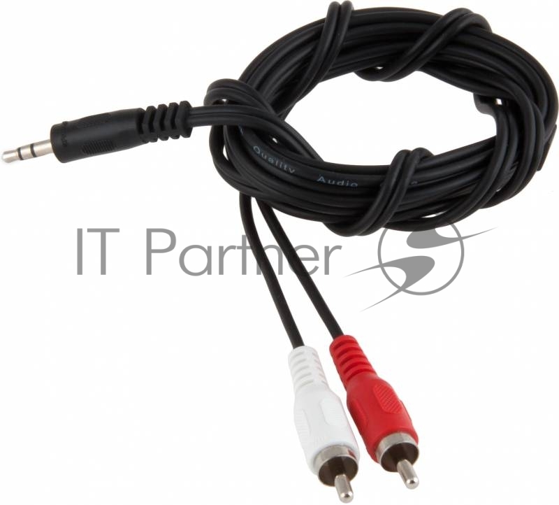 Кабель-переходник аудио-видео Jack 3.5 (m)/2хRCA (m) 1.8м. черный