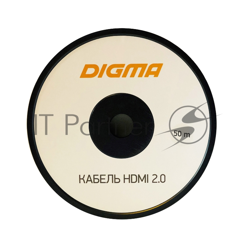 Кабель аудио-видео Digma HDMI 2.0 AOC HDMI (m)/HDMI (m) 50м. Позолоченные контакты черный (BHP AOC 2.0-50)