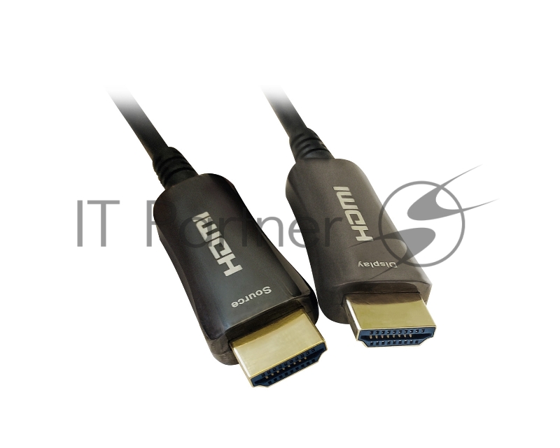Кабель аудио-видео Digma HDMI 2.0 AOC HDMI (m)/HDMI (m) 20м. Позолоченные контакты черный (BHP AOC 2.0-20)