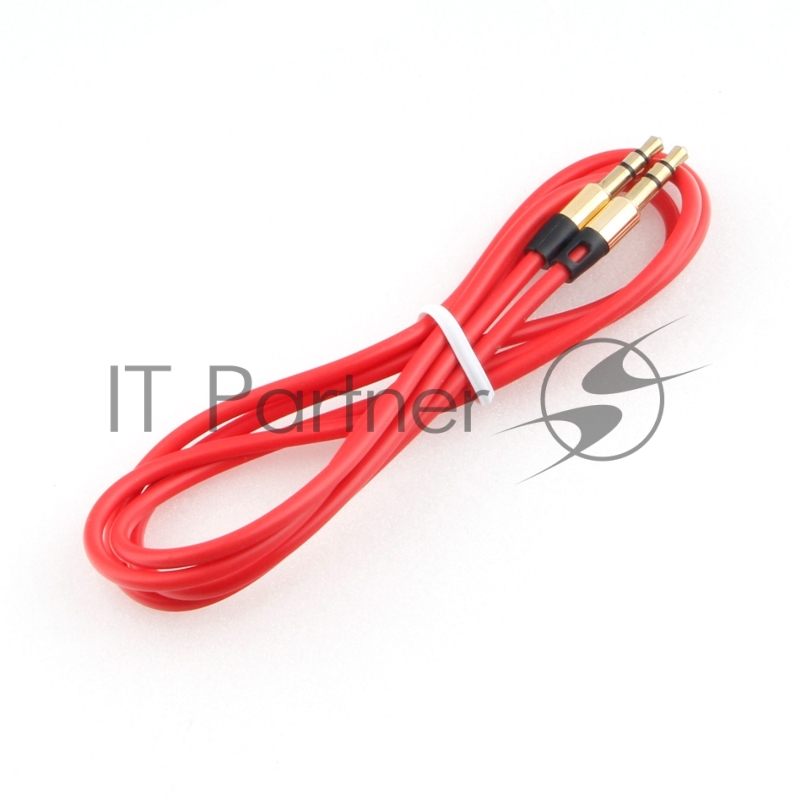 Кабель аудио Cablexpert CCAB-01-35MM-1MR, 3.5 джек (M)/3.5 джек (M), красный. 1м, блистер